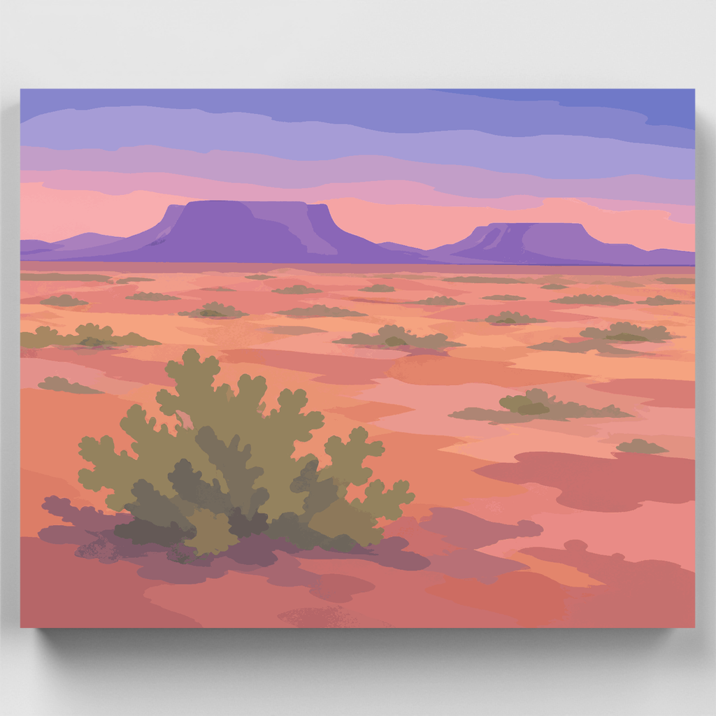 Twilight Mesas Solitude - Paint by Numbers Kit