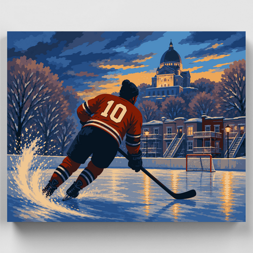 Twilight Rink Skater - Paint by Numbers Kit