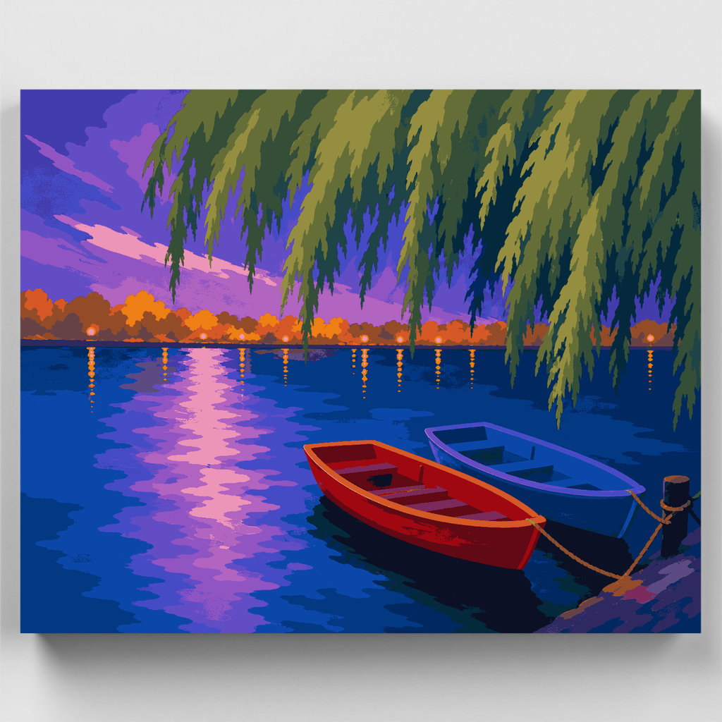 Twilight Willow Lakeside - Paint by Numbers Kit