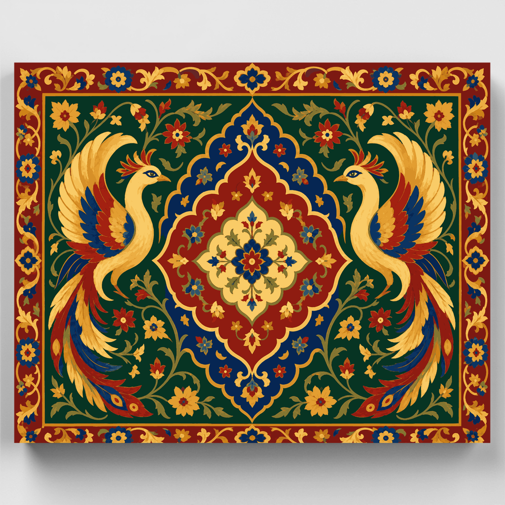 Twin Phoenix Medallion - Paint by Numbers Kit