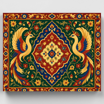 Twin Phoenix Medallion - Paint by Numbers Kit