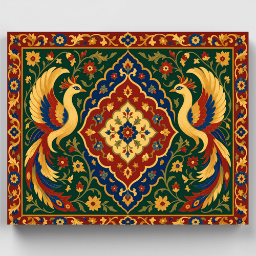 Twin Phoenix Medallion - Paint by Numbers Kit