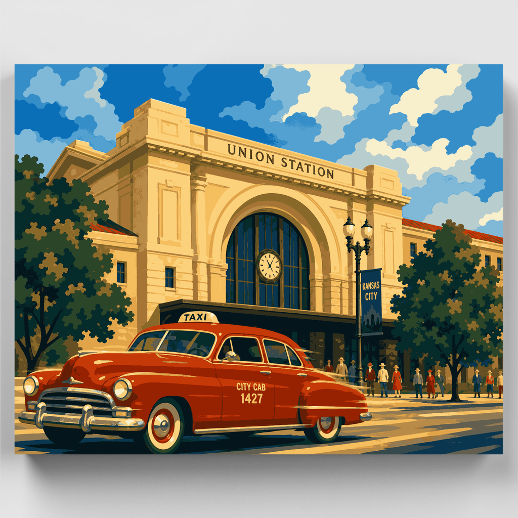 Union Station Taxi - Paint by Numbers Kit
