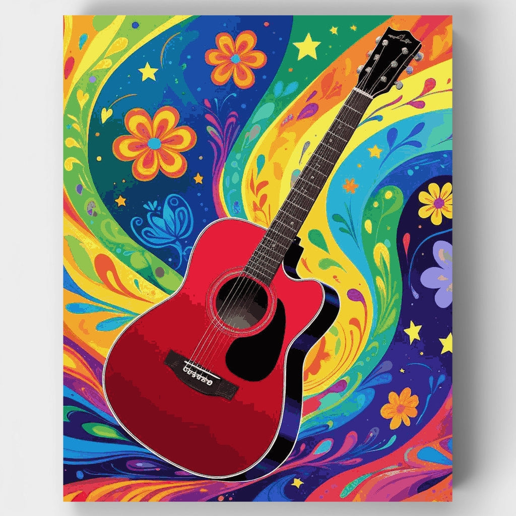 Sueños de guitarra psicodélica - Kit de pintura por números — Estándar