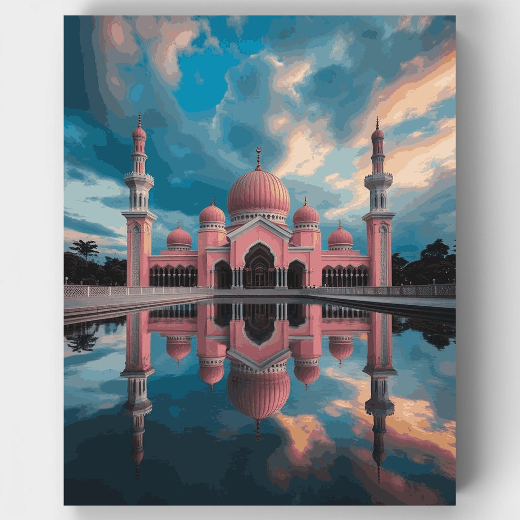 Reflejo en la Mezquita Rosa - Kit de pintura por números — Estándar