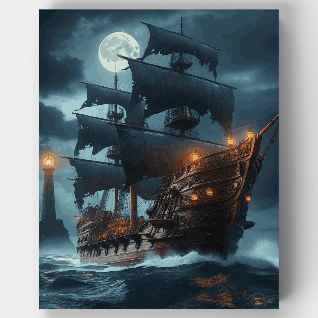 Barco pirata fantasma - Kit de pintura por números — Estándar