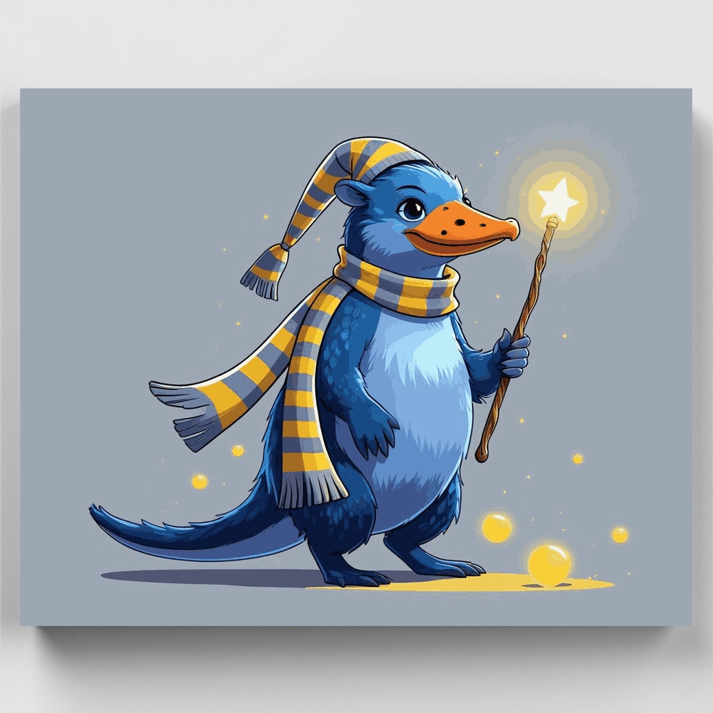 Kit de pintura por números - Ornitorrinco mago mágico — Estándar