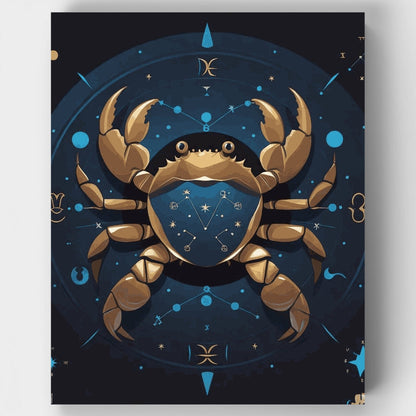 Celestial Cancer Crab - Paint by Numbers Kit