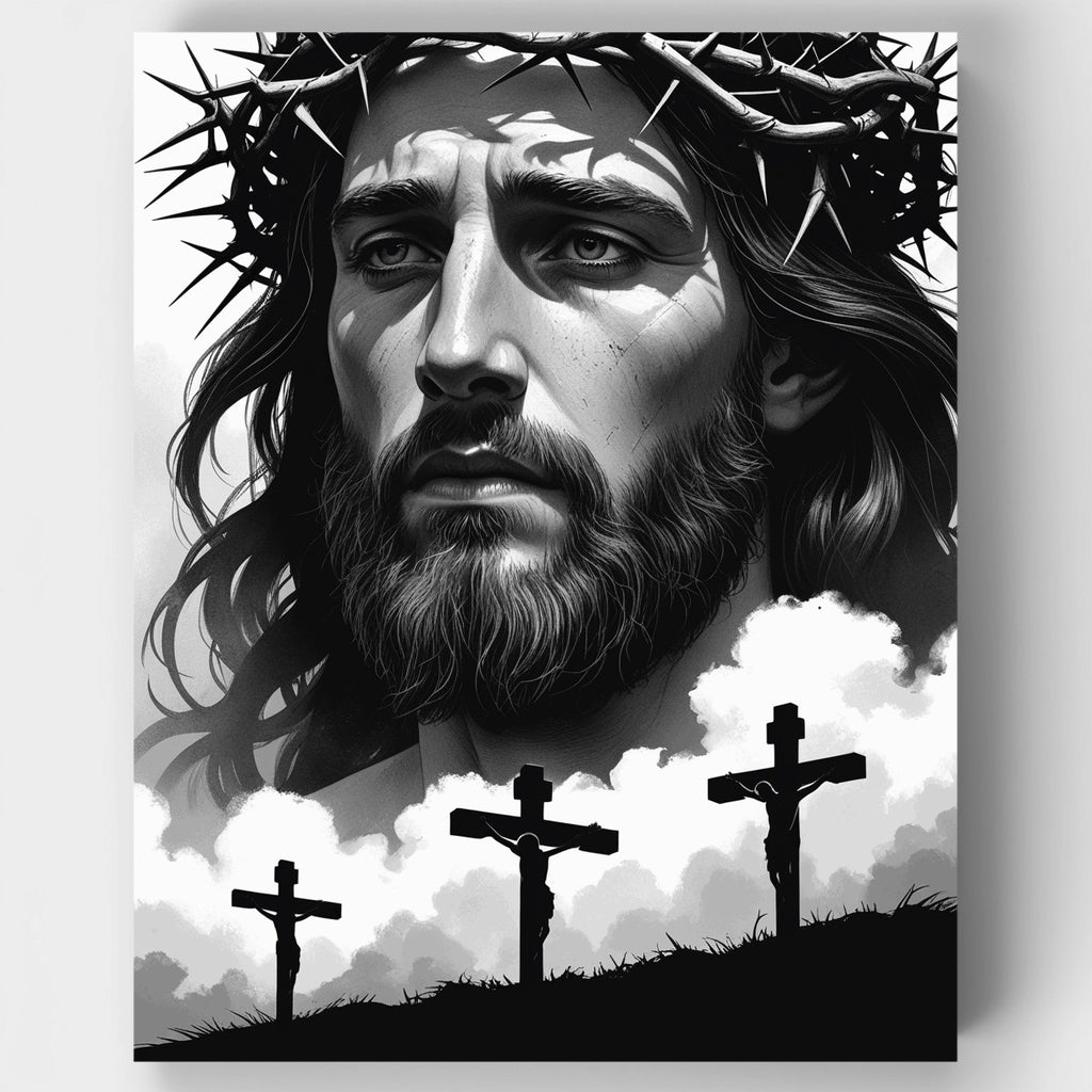Corona de espinas y Calvario - Kit de pintura por números — Estándar