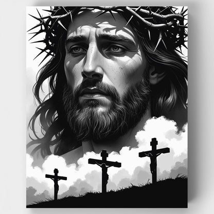 Crown of Thorns and Calvary - Paint by Numbers Kit