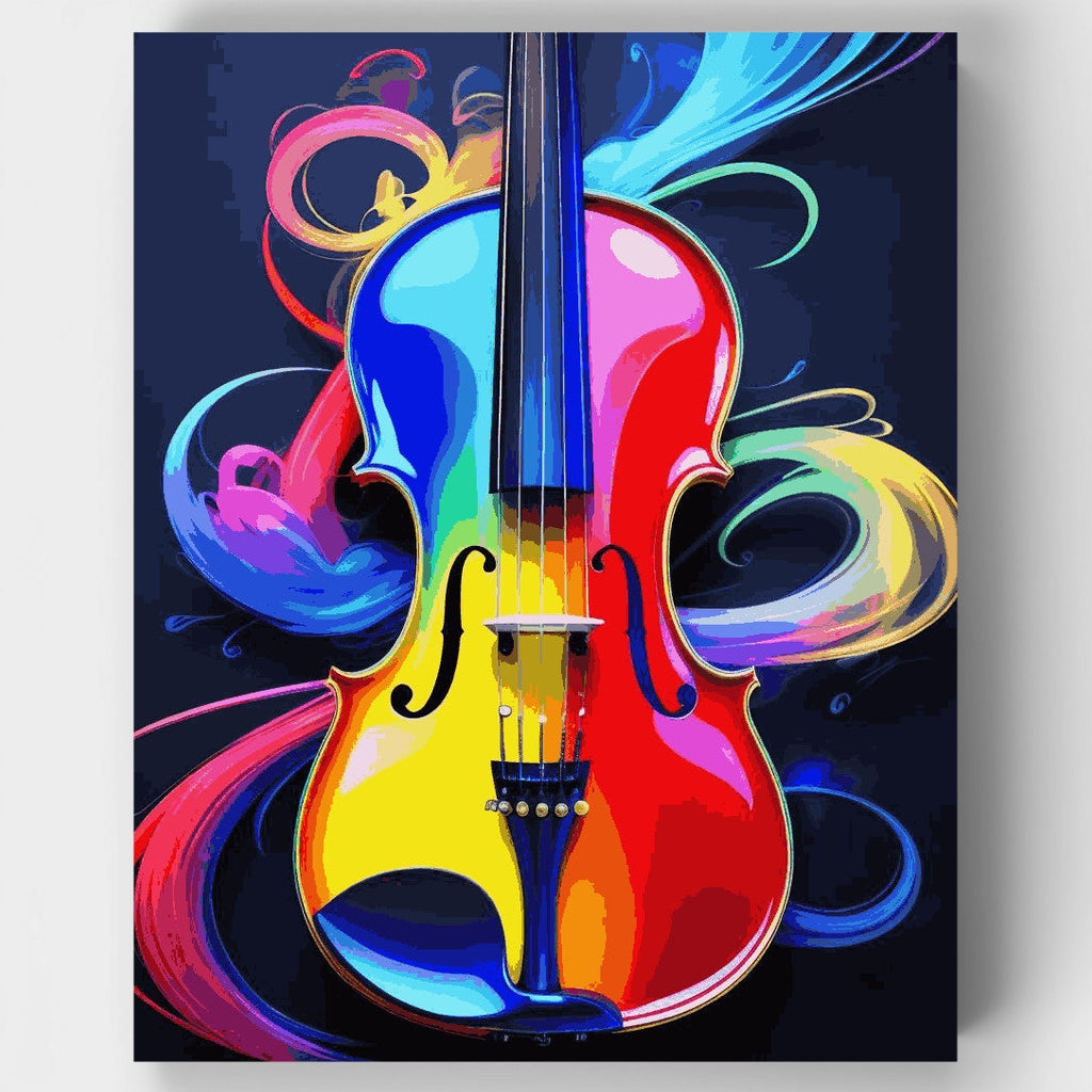 Kit de pintura por números - Sinfonía colorida de violín — Estándar
