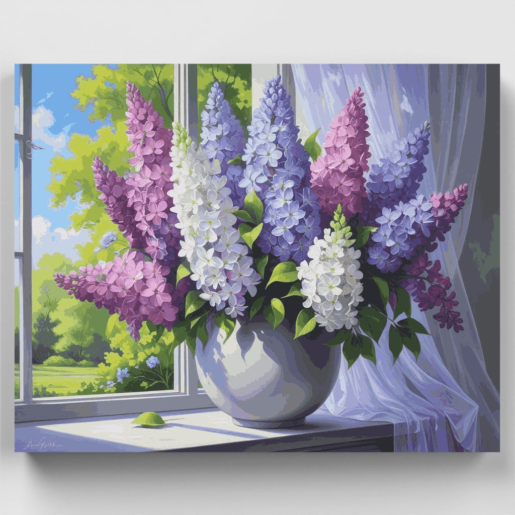 Lilacs by the Window - Paint by Numbers Kit