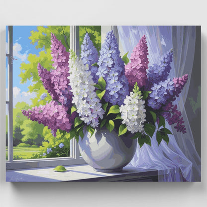 Lilacs by the Window - Paint by Numbers Kit