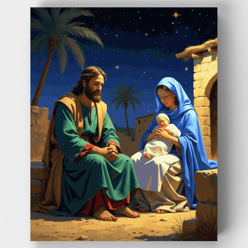 Holy Night Nativity Scene - Paint by Numbers Kit