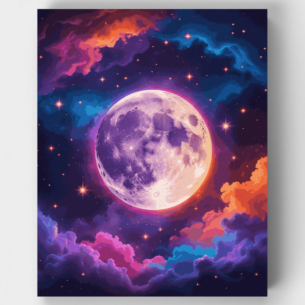 Luna Cósmica - Kit de pintura por números — Estándar