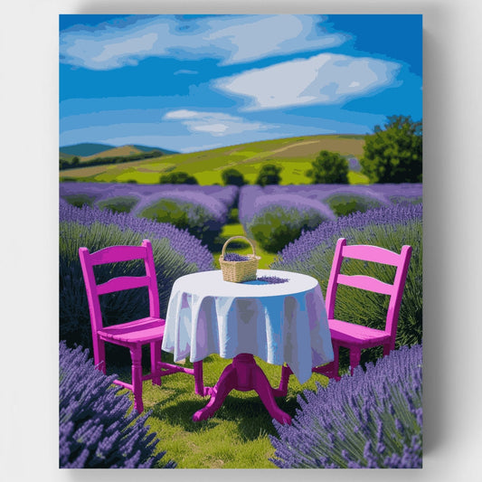 Lavender Field Picnic - Paint by Numbers Kit