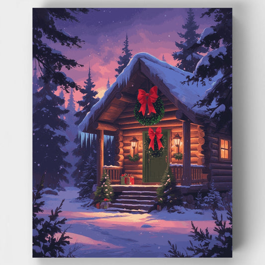 Cozy Winter Cabin - Paint by Numbers Kit