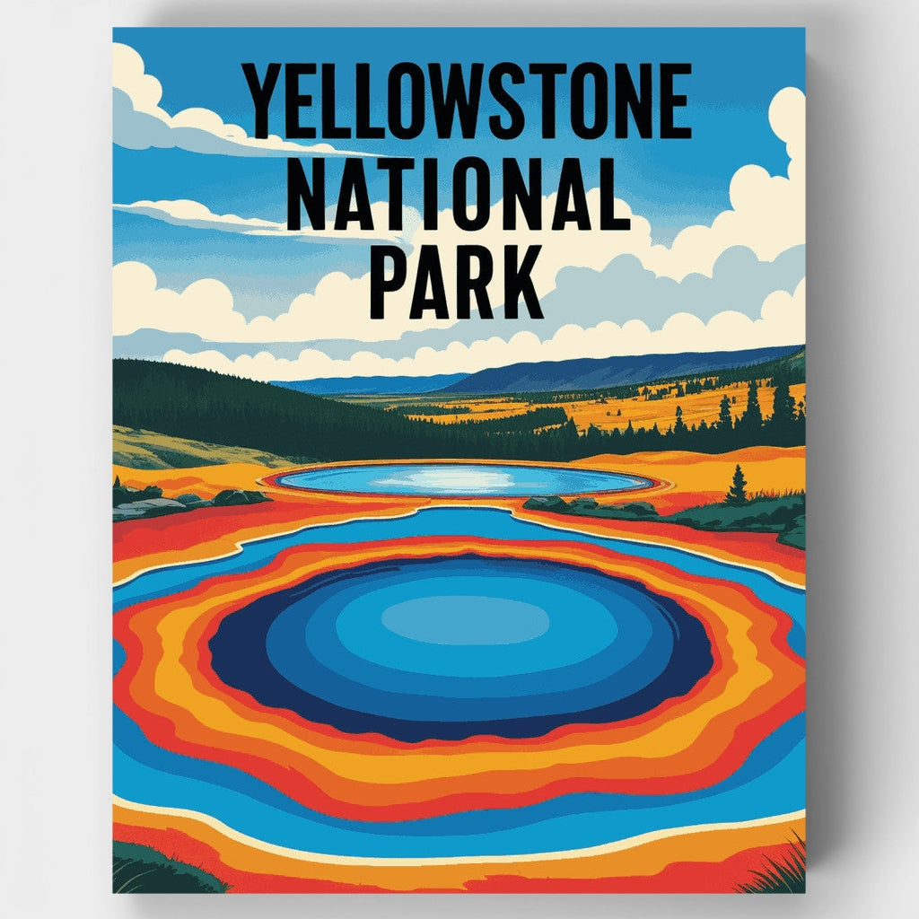 Yellowstone Thermal Pools - Paint by Numbers Kit