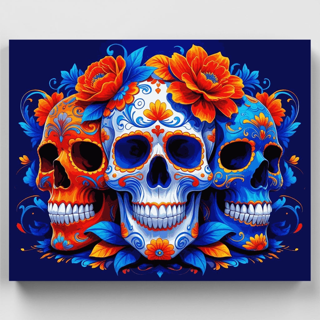 Day of the Dead Sugar Skulls - Paint by Numbers Kit