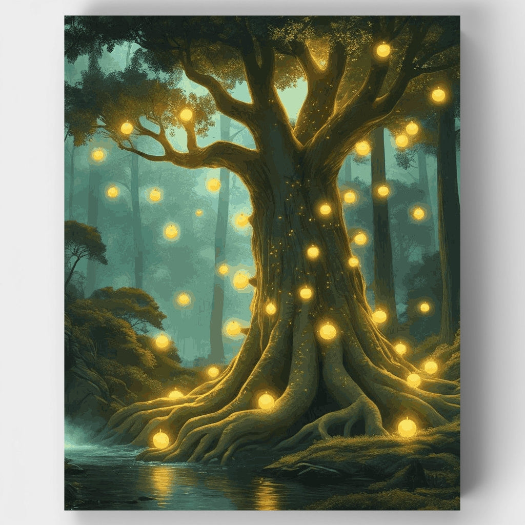 Árbol de linternas encantadas - Kit de pintura por números — Estándar