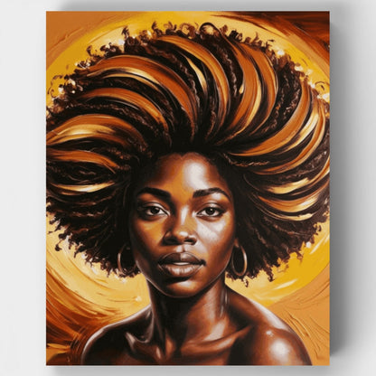 Afro Portrait - Paint by Numbers Kit