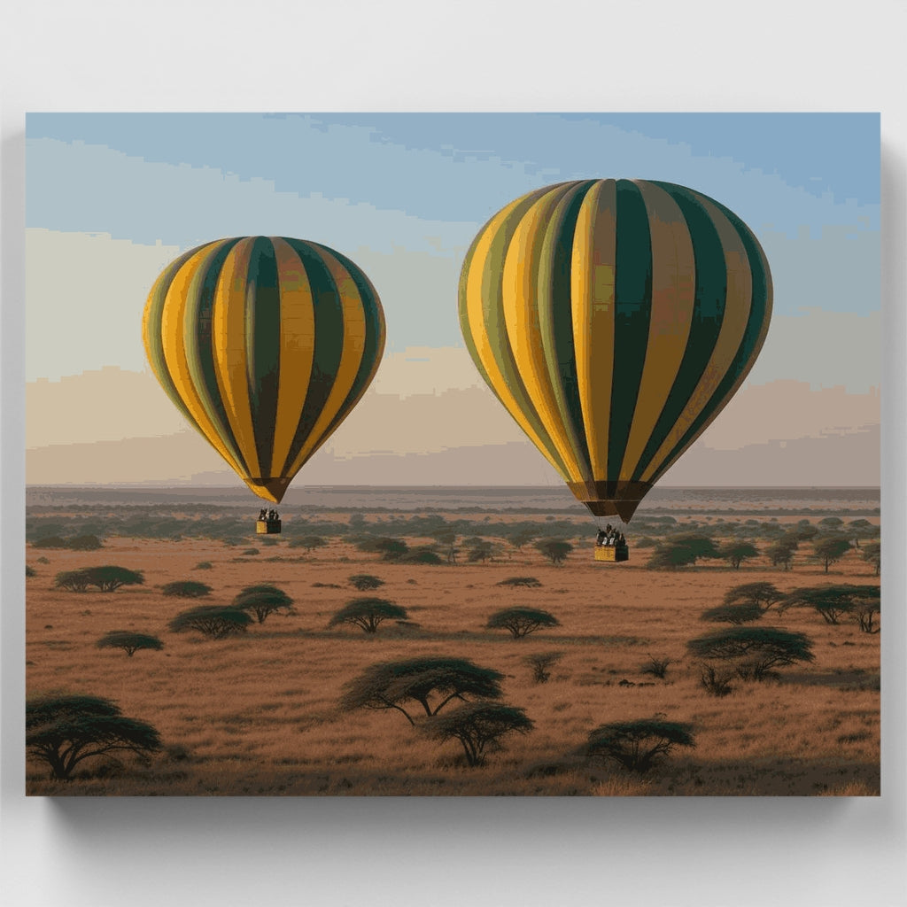 Serengeti Hot Air Balloons - Paint by Numbers Kit