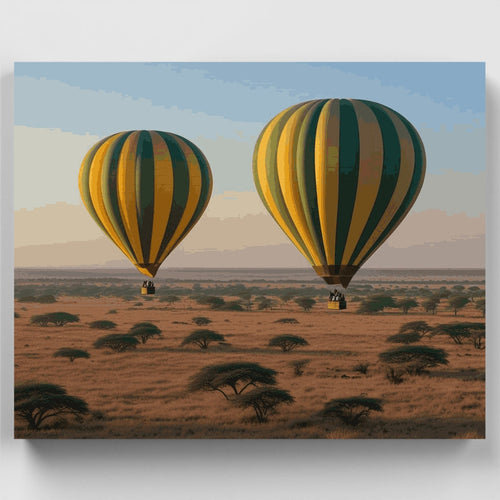 Serengeti Hot Air Balloons - Paint by Numbers Kit