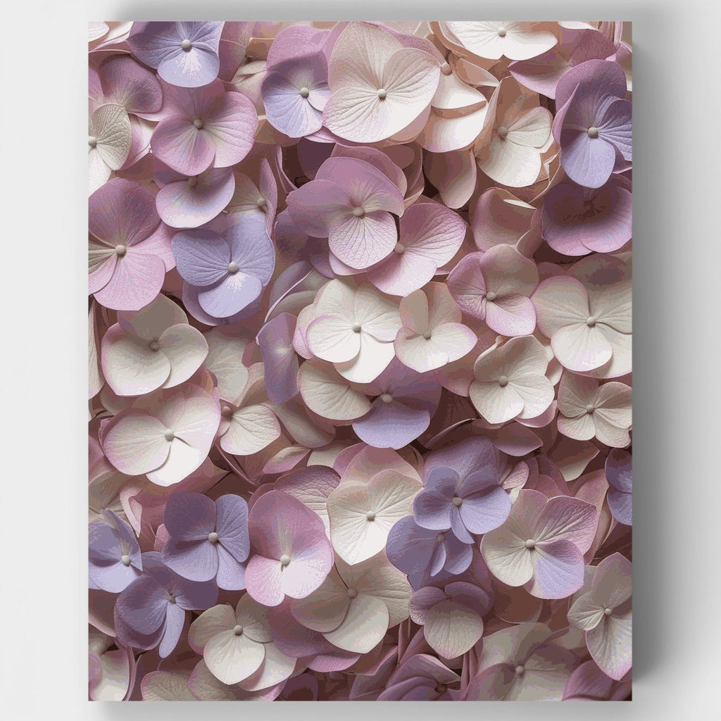 Pétalos de hortensia delicados - Kit de pintura por números — Estándar