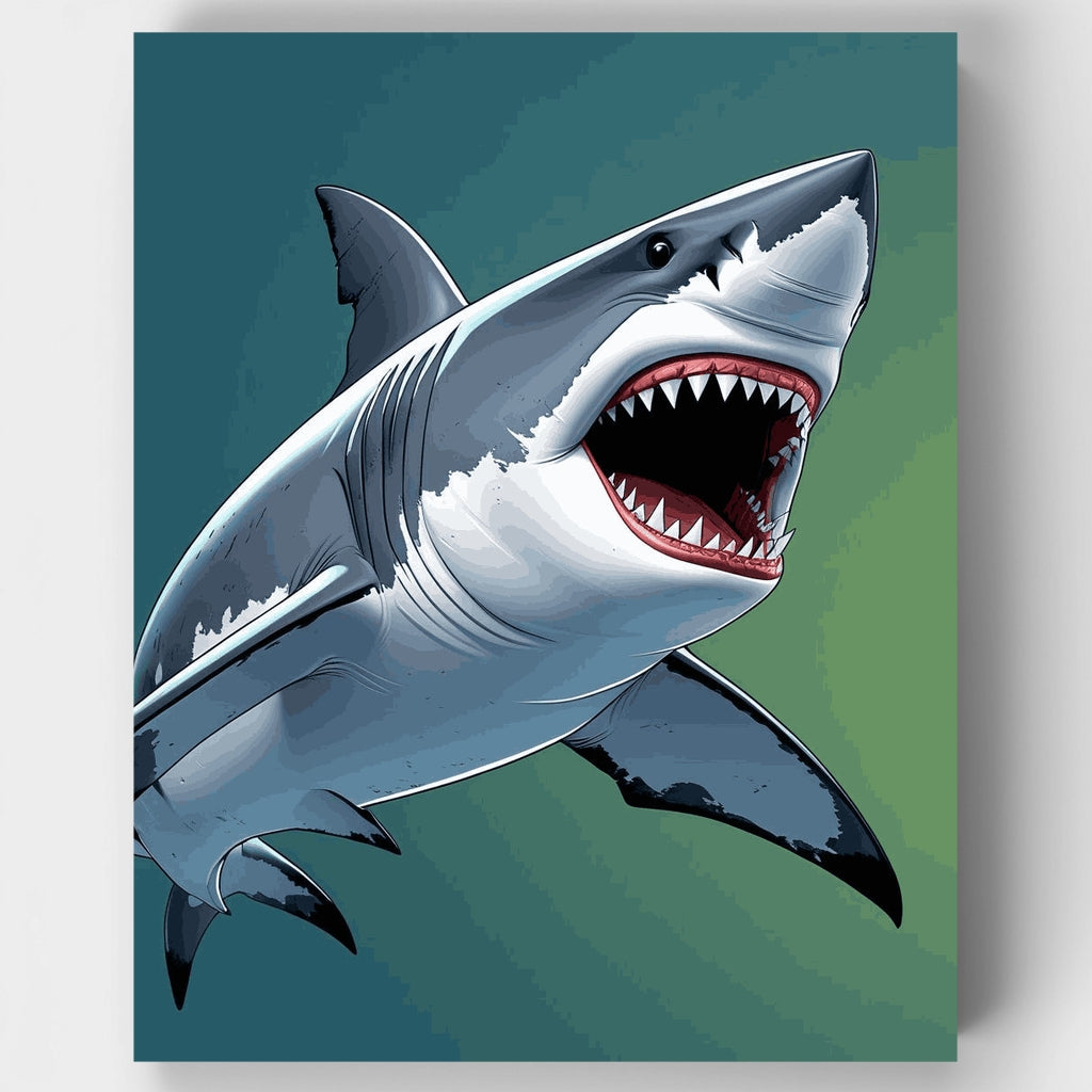 Great White Shark - Paint by Numbers Kit