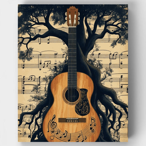 Musical Guitar Tree - Paint by Numbers Kit
