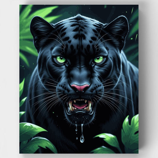 Black Panther in Jungle - Paint by Numbers Kit