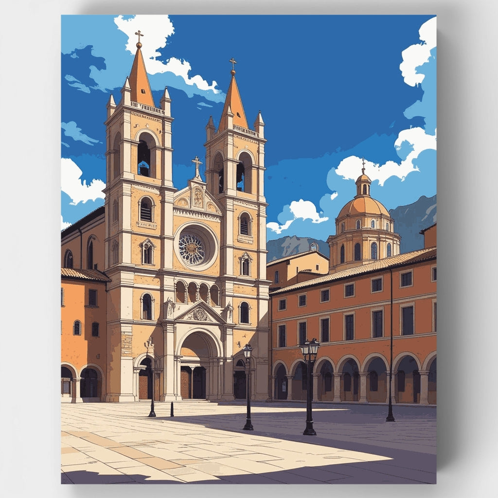 Plaza de la Catedral Italiana - Kit de pintura por números — Estándar