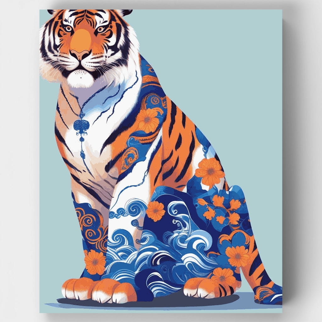 Mystical Tiger Waves - Paint by Numbers Kit