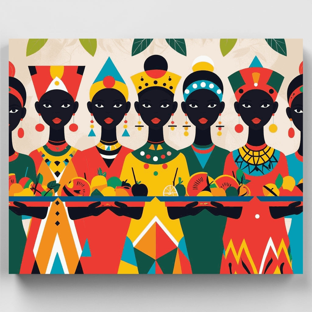 Celebración africana - Kit de pintura por números — Estándar