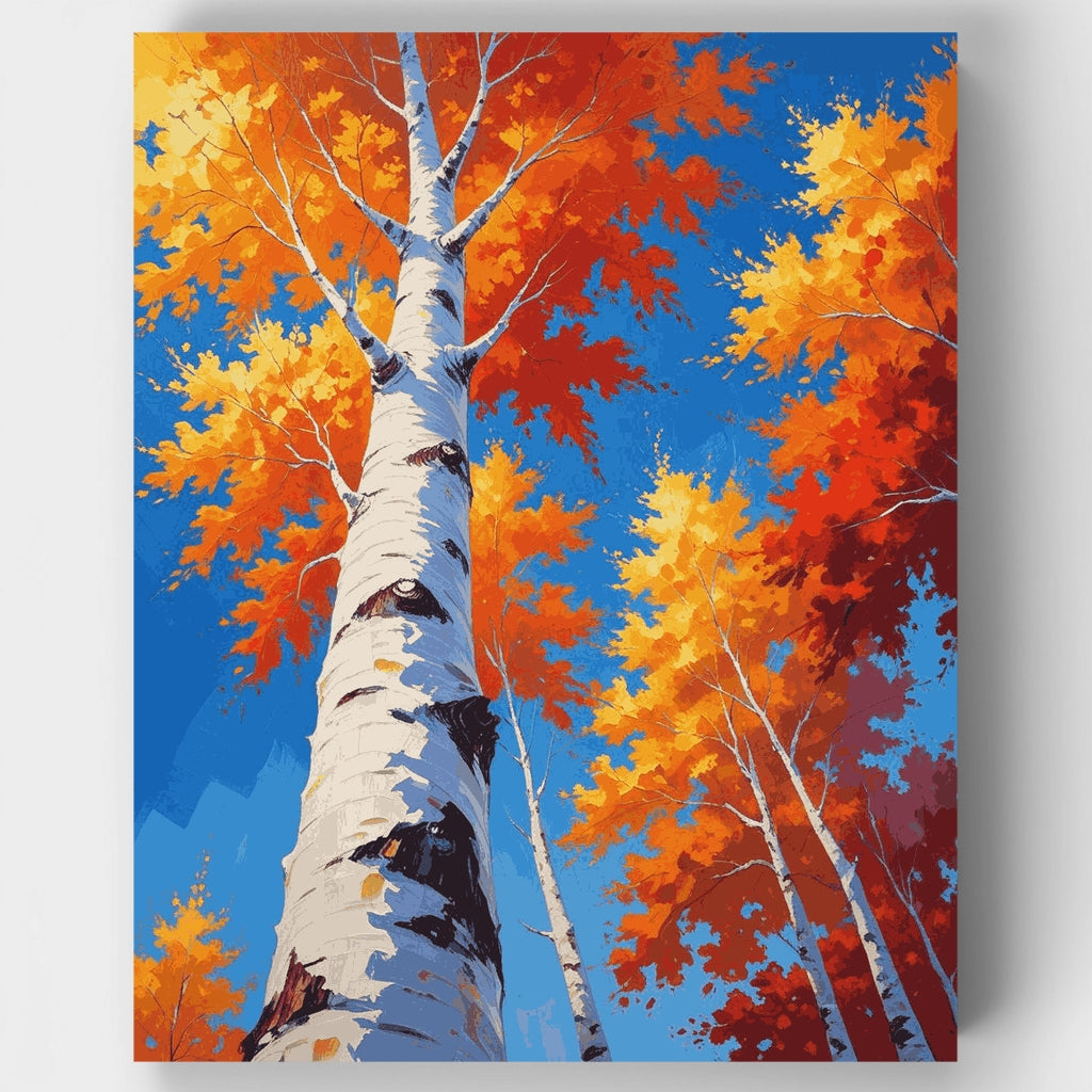 Autumn Birch Trees - Paint by Numbers Kit