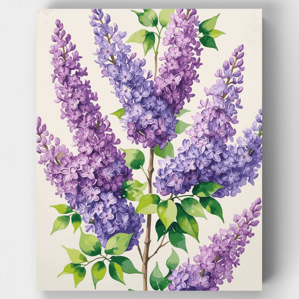 Purple Lilac Blossoms - Paint by Numbers Kit