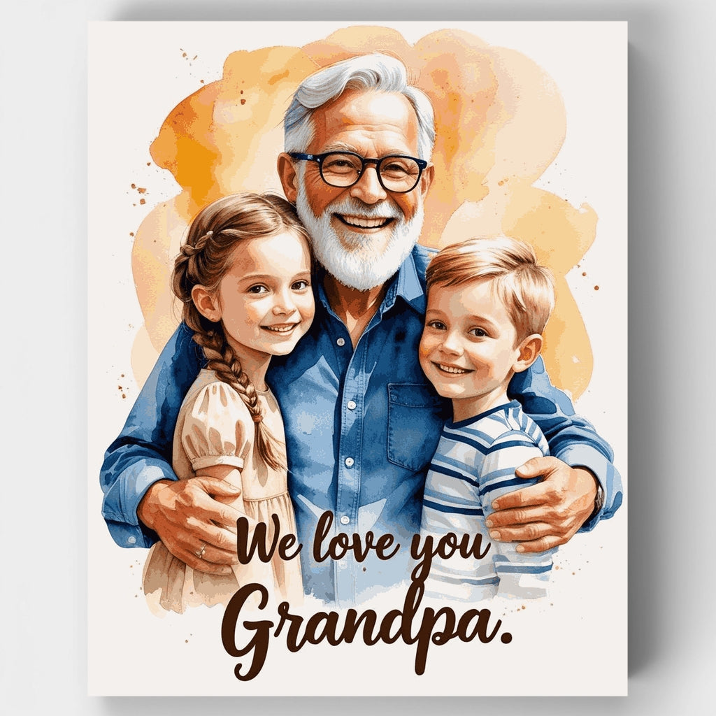 Te queremos abuelo - Kit de pintura por números — Estándar