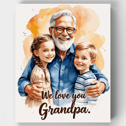 We Love You Grandpa - Paint by Numbers Kit