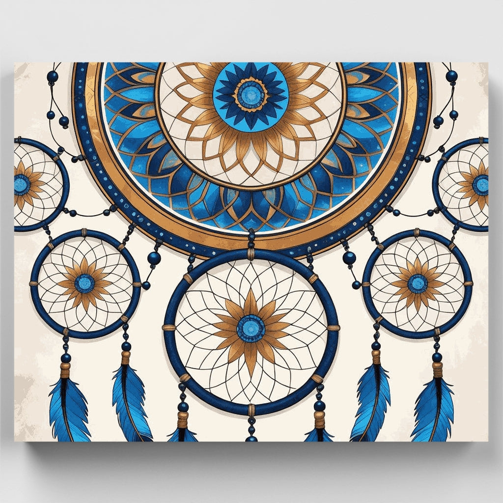 Kit de pintura por números: Atrapasueños mandala místico — Estándar