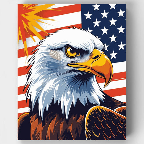 American Eagle Patriotic - Paint by Numbers Kit