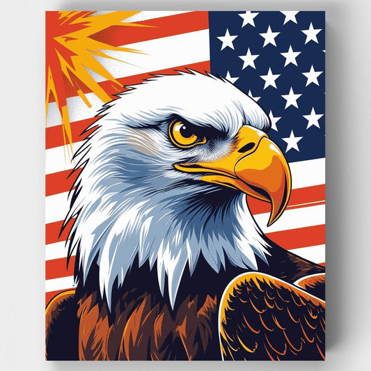 American Eagle Patriotic - Paint by Numbers Kit