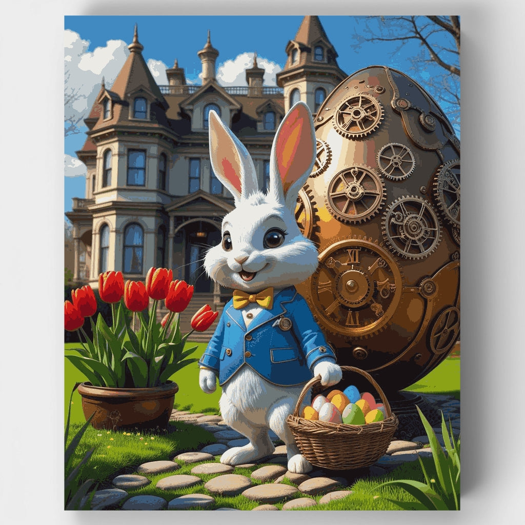 Steampunk Easter Bunny - Paint by Numbers Kit