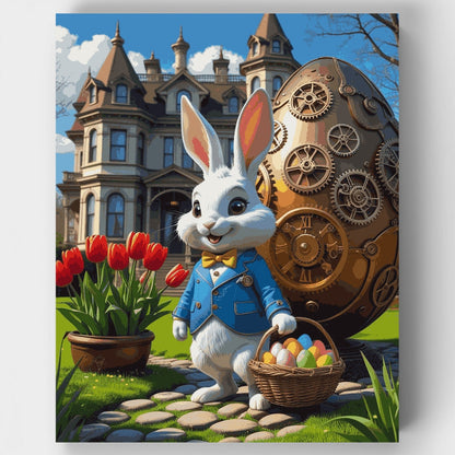 Steampunk Easter Bunny - Paint by Numbers Kit