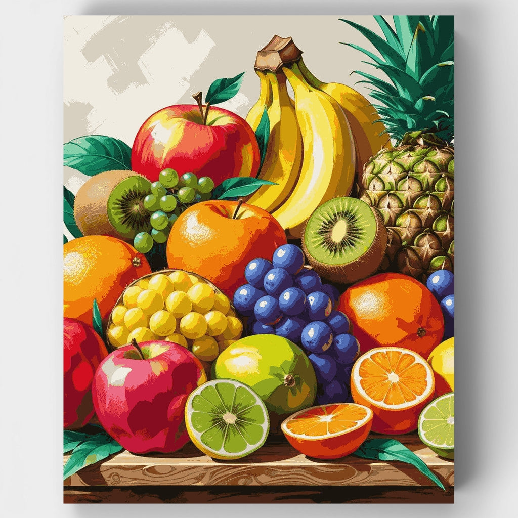 Tropical Fruit Bounty - Paint by Numbers Kit