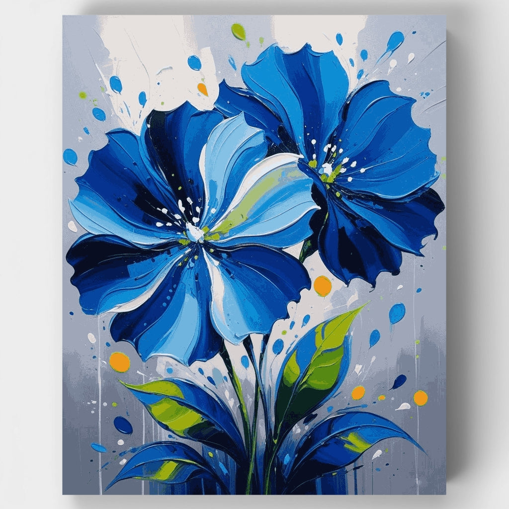 Blue Hibiscus Flower - Paint by Numbers Kit