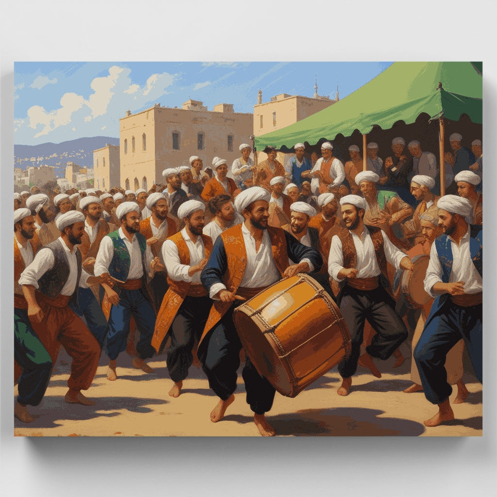 Kit de pintura por números: Celebración tradicional de Oriente Medio — Estándar