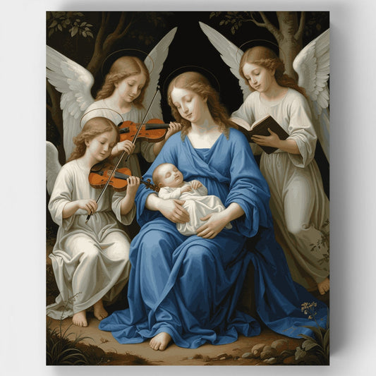 Madonna with Musical Angels - Paint by Numbers Kit