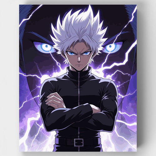 Anime Lightning Warrior - Paint by Numbers Kit