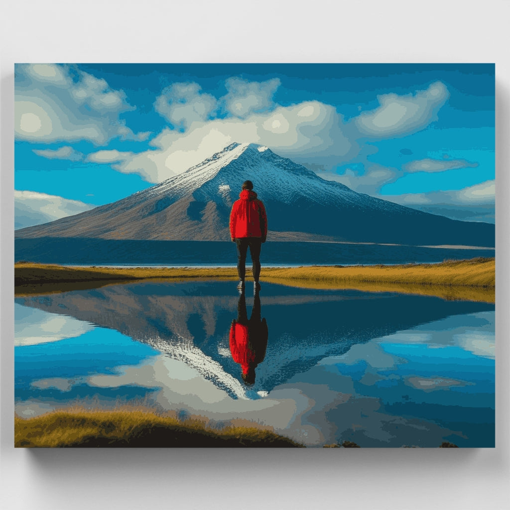 Reflective Mountain Journey - Paint by Numbers Kit