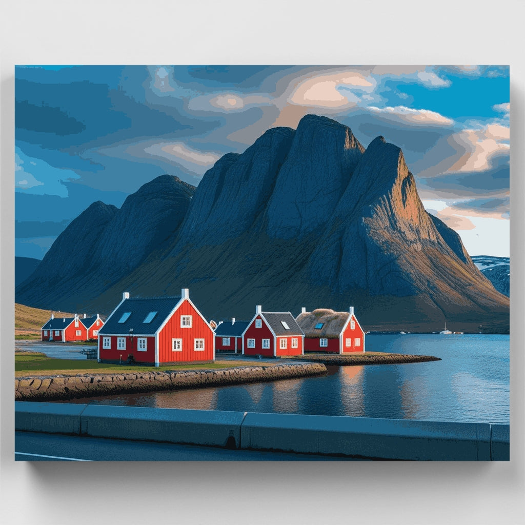 Norwegian Coastal Village - Paint by Numbers Kit
